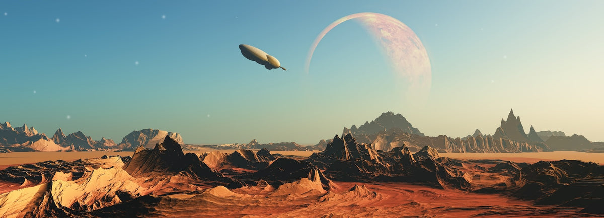 Papel tapiz de ciencia ficción - Desierto y planeta lejano