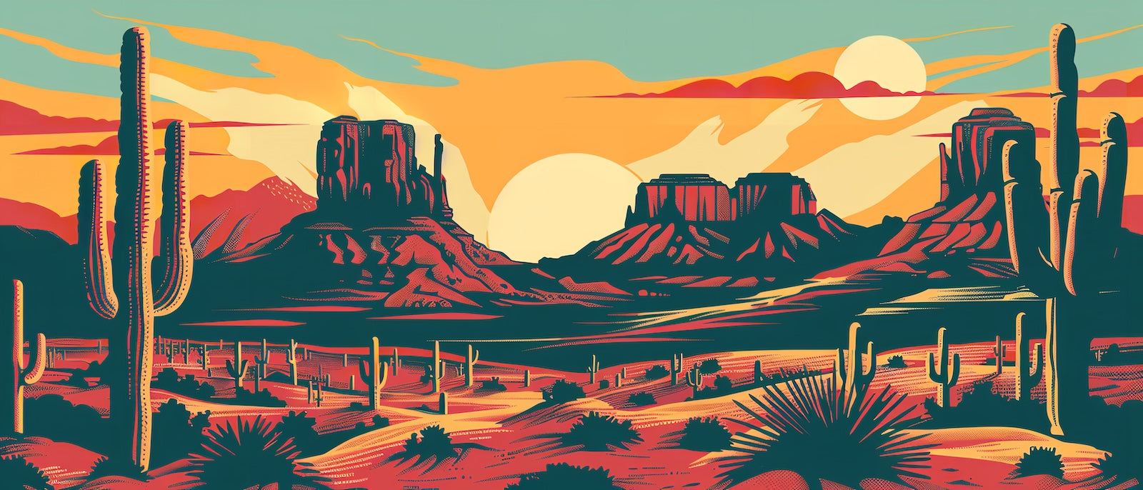 Papier Peint Paysage - Coucher de Soleil Chaleureux