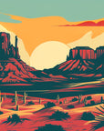 Papier Peint Paysage - Coucher de Soleil Chaleureux