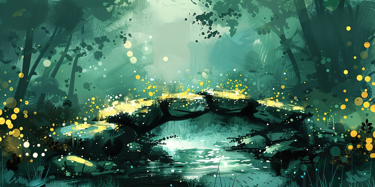 Fantastic Wallpaper - Luminous Bridge in Forest