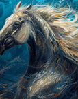 Papier Peint Fantastique - Cheval Turquoise Magique