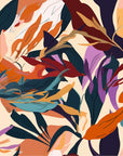 Papier Peint Feuillage - Palette Vive Multicolore