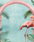 Animals Wallpaper - Flamingos under a Tropical Arch