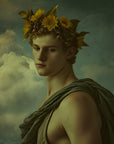Illustration wallpaper - Antique portrait amidst the clouds