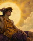 Wallpaper Illustration - Golden Figure in the Clouds