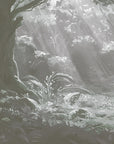 Black and White Forest Wallpaper - Light Rays