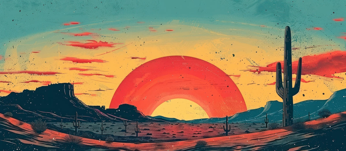 Desert Wallpaper - Cactus at Sunset