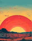 Desert Wallpaper - Cactus at Sunset