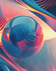 Abstract Wallpaper - Colorful Sphere and Waves