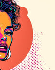Papier Peint Pop Art - Portrait Néon Fluo