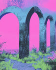Abstract Wallpaper - Neon Pink Arches