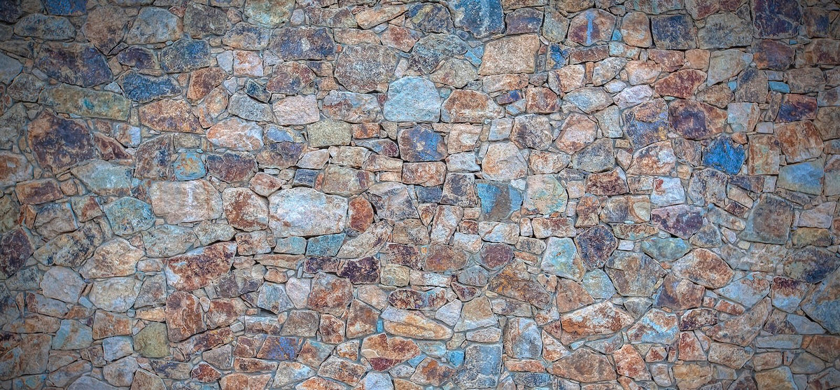 Textured Wallpaper - Colorful Stone Mosaic