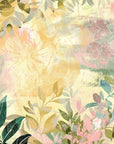 Floral Wallpaper - Pink Flowers and Gold Foliage