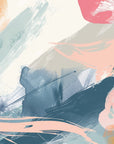 Abstract Wallpaper - Pink and Blue Painted Mountains