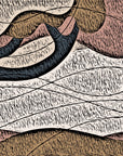 Papier Peint Abstrait - Gravure Ondulée Texturée