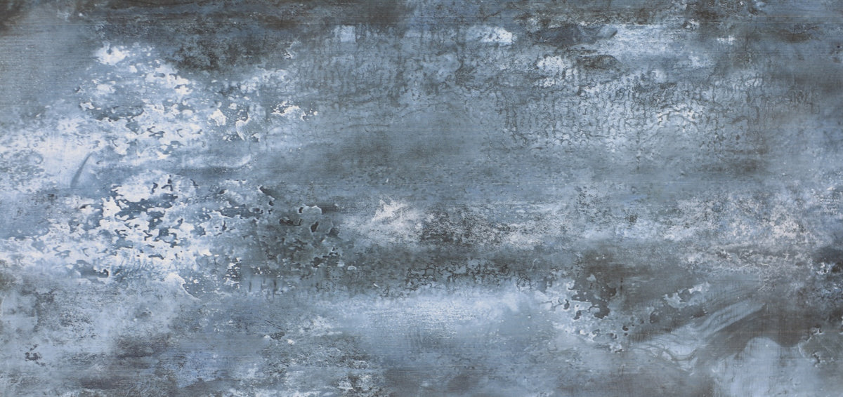 Papier Peint Texturé - Marbre Gris Bleuté
