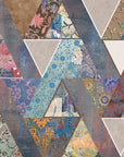 Papier Peint Géométrique - Triangles Marbrés Colorés