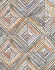 Papier Peint Géométrique - Losanges Bois et Marbre