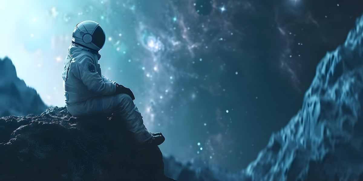 Papier Peint Fantastique - Silhouette parmi les Étoiles