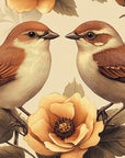 Papier Peint Oiseaux & Rapaces - Oiseaux et Roses Vintage