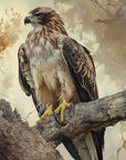 Papier Peint Oiseaux & Rapaces - Faucon sur Branche