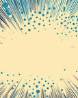 Papier Peint Pop Art - Explosion Bleue et Jaune