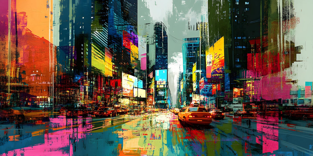 Abstract Wallpaper - Colorful Neon City