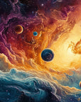Papier Peint Espace - Nébuleuse Colorée