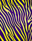 Papier Peint Abstrait - Motif Zébré Jaune et Violet