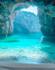 Papier Peint Fantastique - Grotte Turquoise Lumineuse