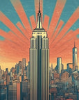 Papier Peint Paysage - Empire State Building au Lever du Soleil