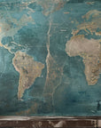 Papier Peint Illustration - Carte du Monde et Globes Vintage