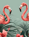 Papier Peint Animaux - Flamants Roses Vintage