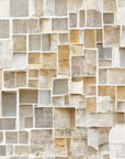 Papier Peint Géométrique - Mosaïque Dorée Abstraite