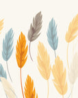 Papier Peint Motif - Feuilles Colorées Illustrées