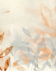 Papier Peint Floral - Feuilles d'Automne Orange