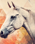 Geometric Horse Orange Animal Wallpaper