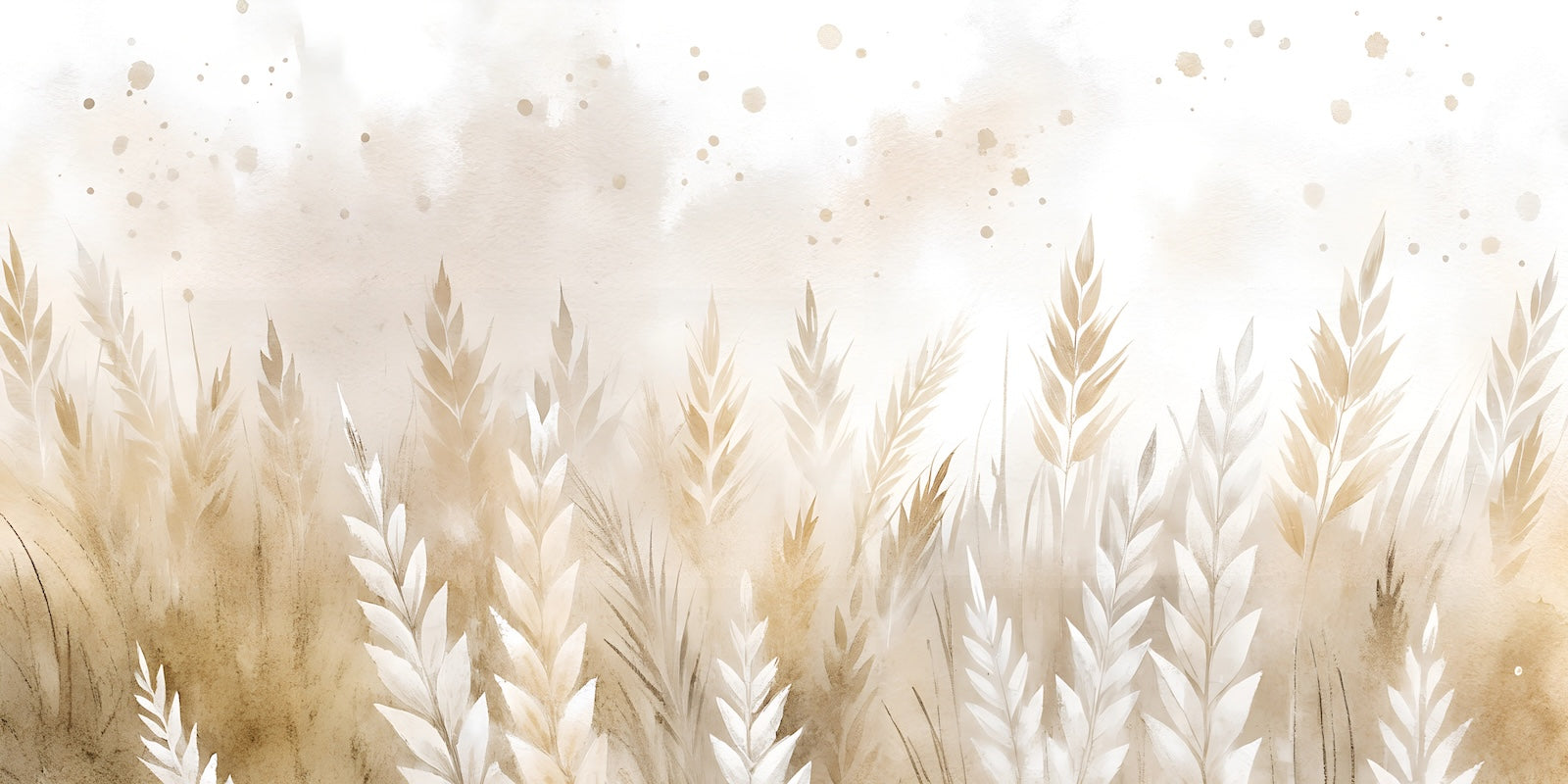 Papier Peint Nature - Épis de Blé Beige