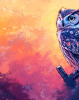 Wallpaper Birds & Raptors - Owl at Sunset