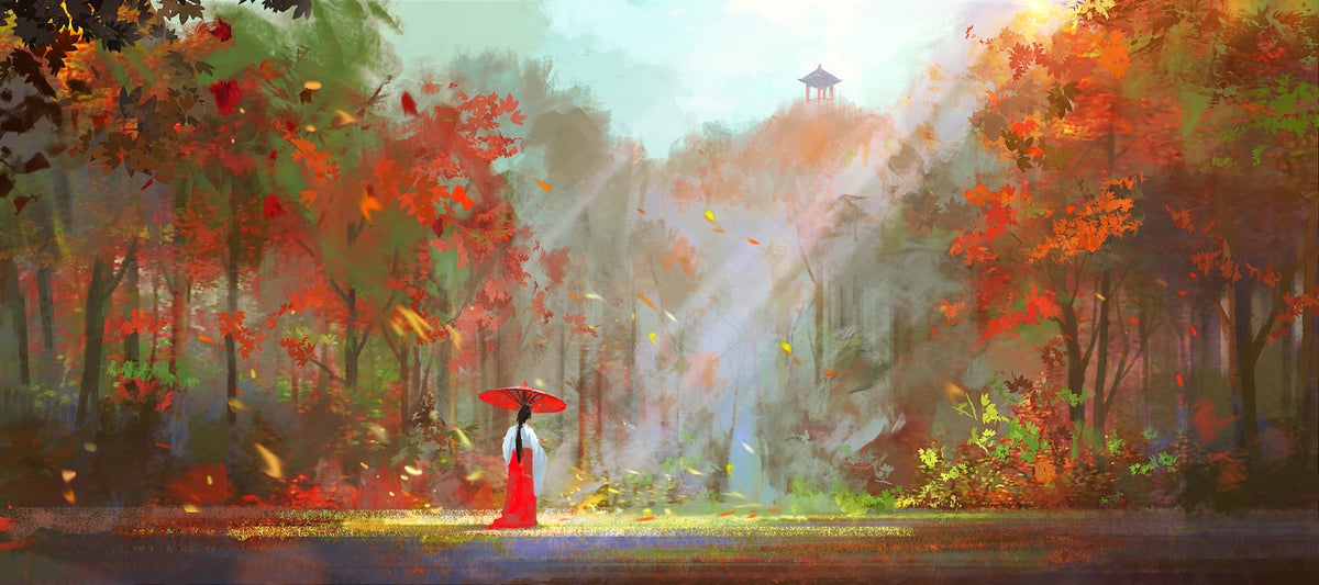 Forest Wallpaper - Autumnal Colorful Path