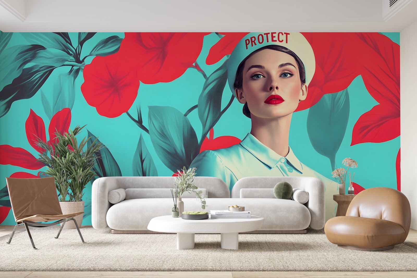 Papier peint 1373 - mockup chambre