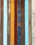 Wood Wallpaper - Blue and Brown Vertical Planks