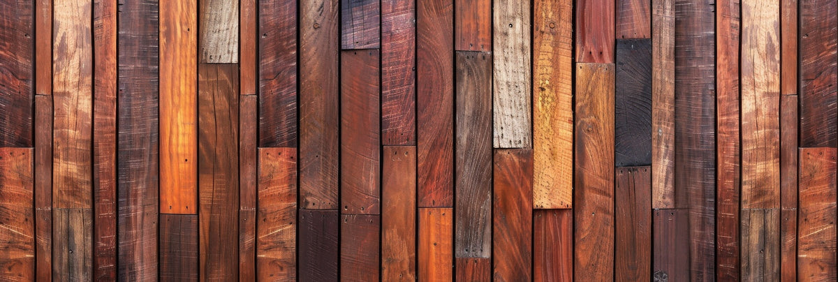 Wood Wallpaper - Brown Vertical Planks