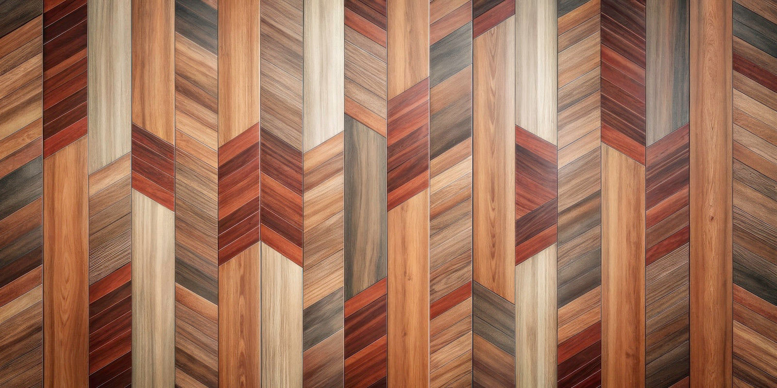 Papier Peint Bois - Parquet en Chevrons