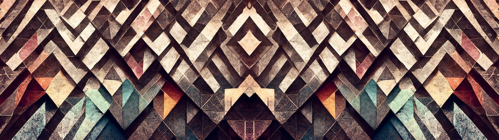 Papier Peint Bois - Chevrons Colorés