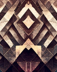 Papier Peint Bois - Chevrons Colorés