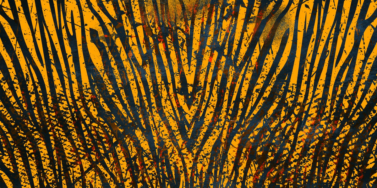 Wallpaper Pattern - Textured Orange Feathers