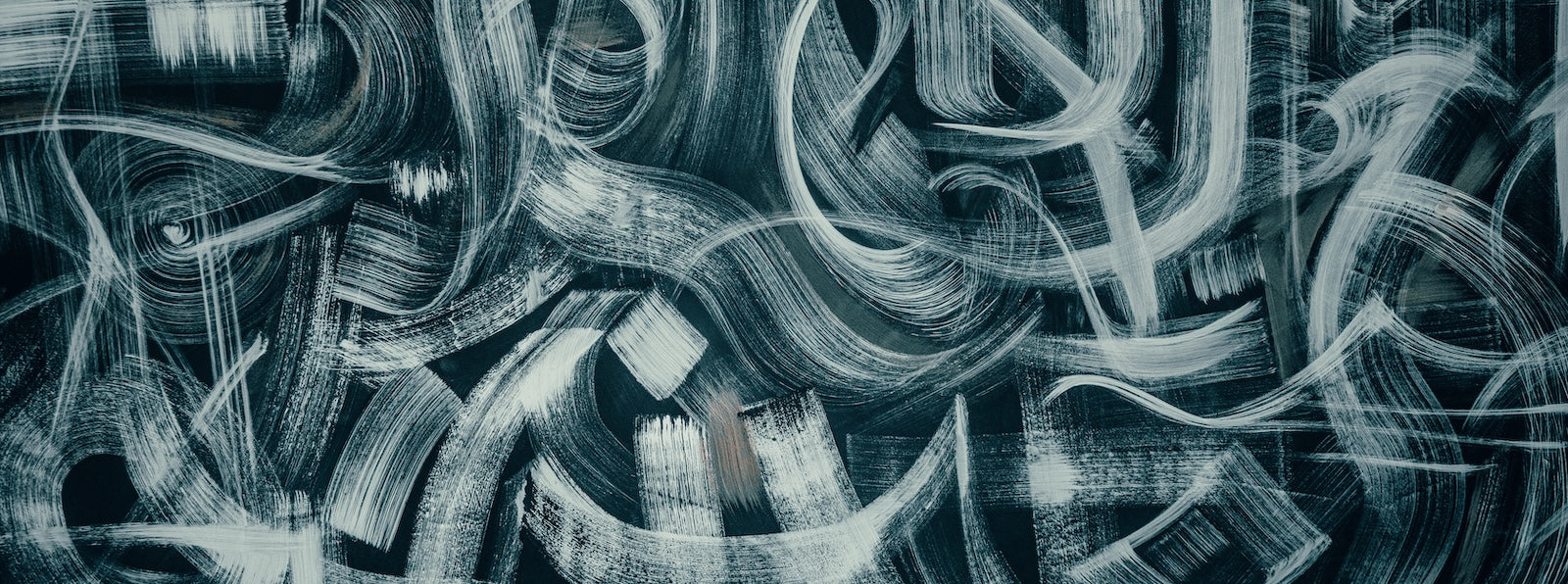 Papier Peint Abstrait - Coups de Pinceau Bleu Nuit