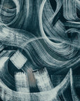 Papier Peint Abstrait - Coups de Pinceau Bleu Nuit