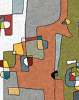 Papier Peint Abstrait - Puzzle Cubiste Multicolore